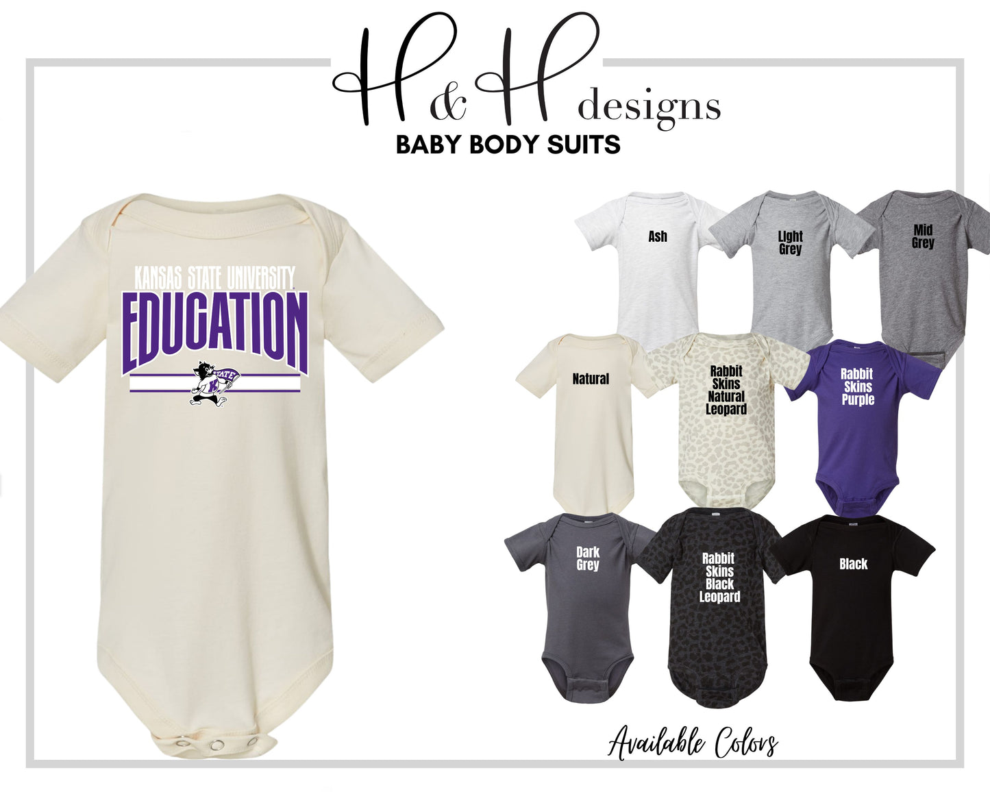 Kansas State University Education Warp  ~ Licensed Apparel ~ HHKSU10
