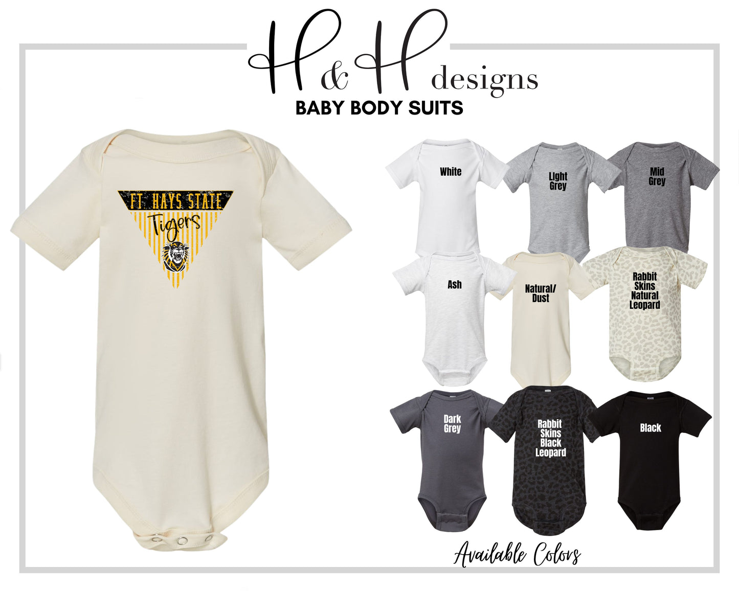 Ft Hays State Striped Pennant ~ Licensed Apparel ~ HHFHSU116