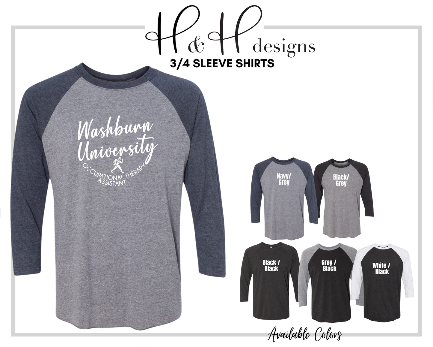 Washburn University Occupational Therapy Assistant Classic Round~ Licensed Apparel ~ HHWU233