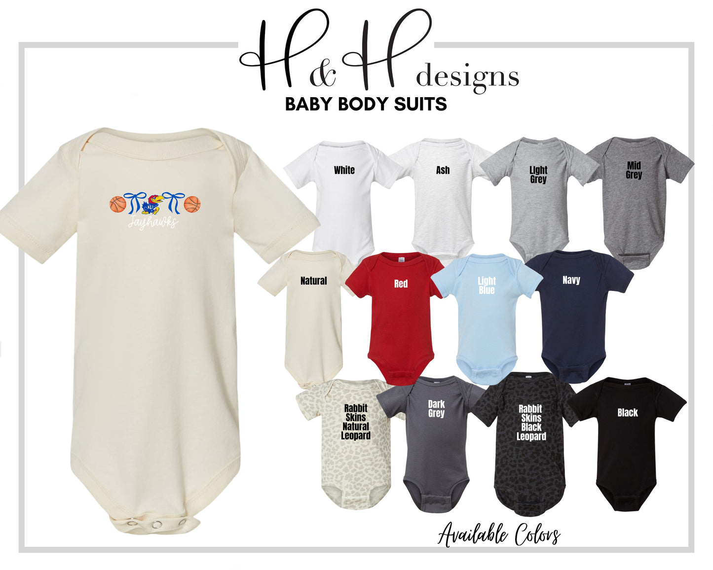 Jayhawks Coquette Basketball Bows ~ Licensed Apparel ~ HHKU158