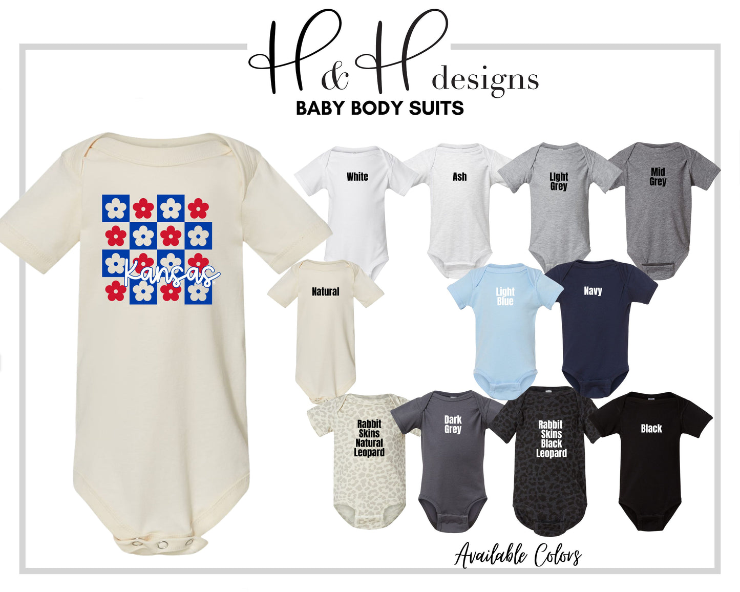 Kansas Daisy Block~ Licensed Apparel ~ HHKU108