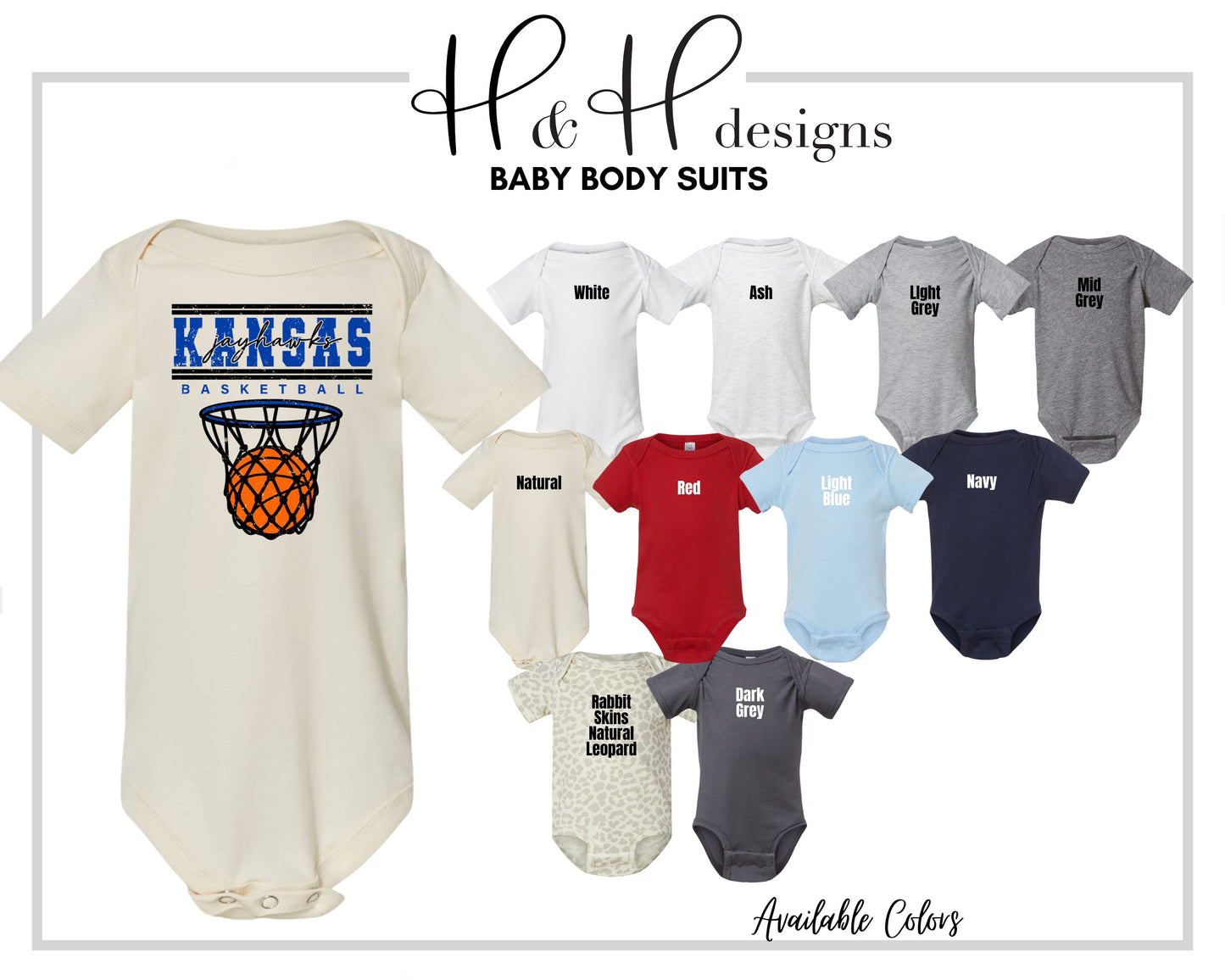 Kansas Jayhawks Double Lined Basketball  ~ Licensed Apparel ~ HHKU178