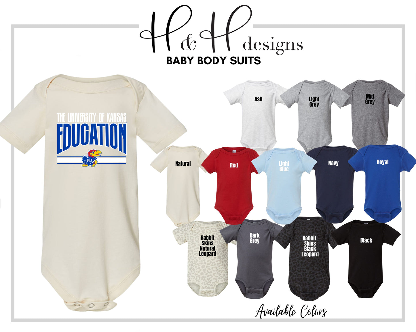 The University of Kansas Education Warp ~ Licensed Apparel ~ HHKU182