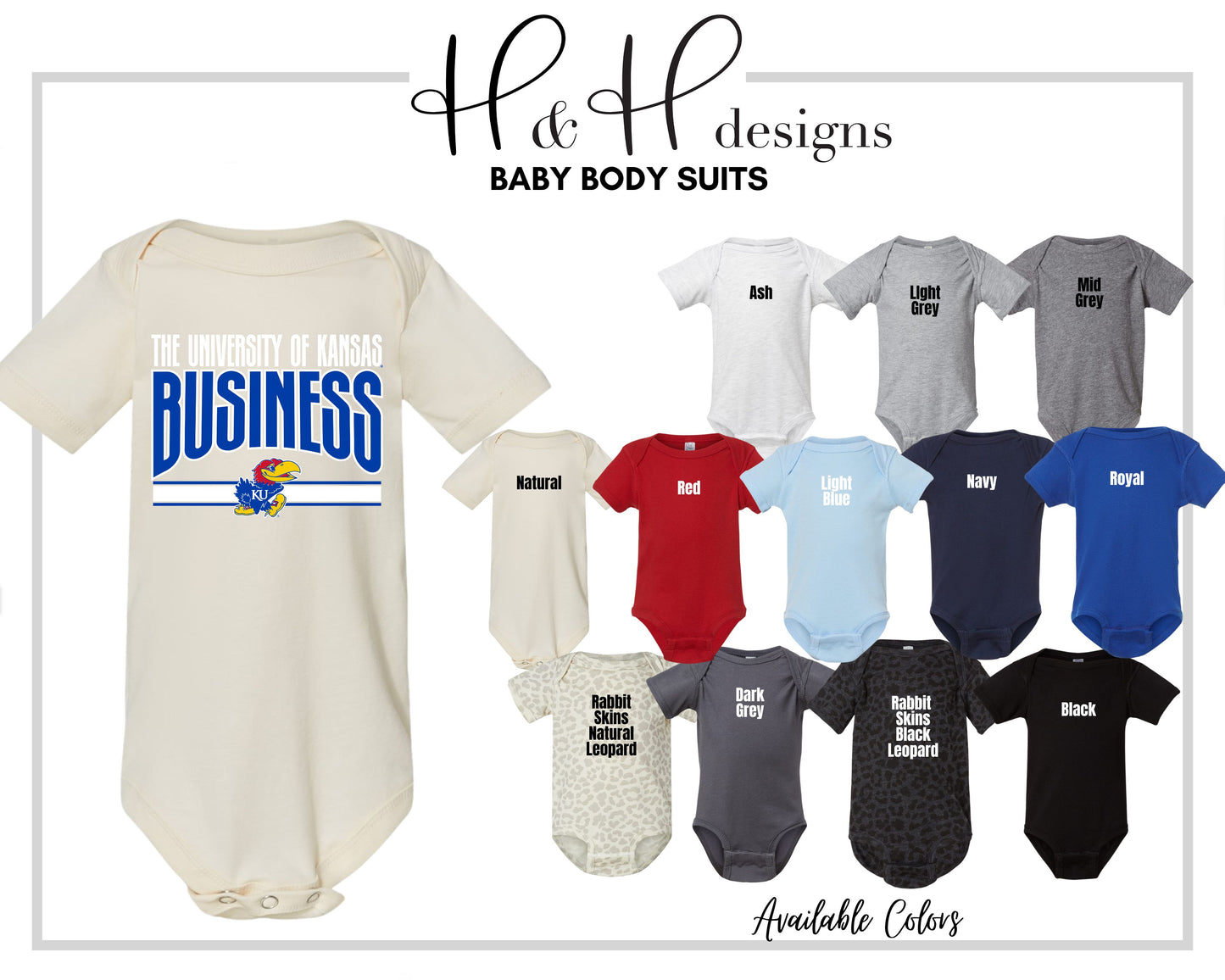 The University of Kansas Business Warp  ~ Licensed Apparel ~ HHKU183