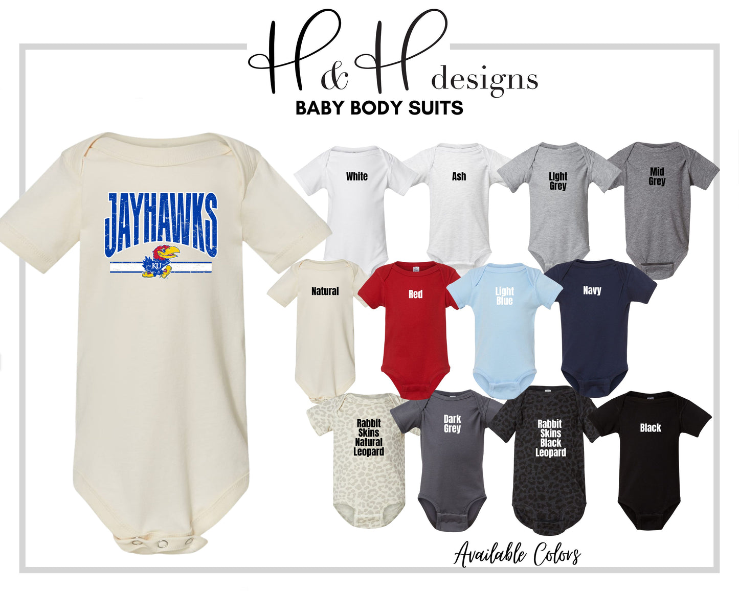 Jayhawks Distressed Warp  ~ Licensed Apparel ~ HHKU147
