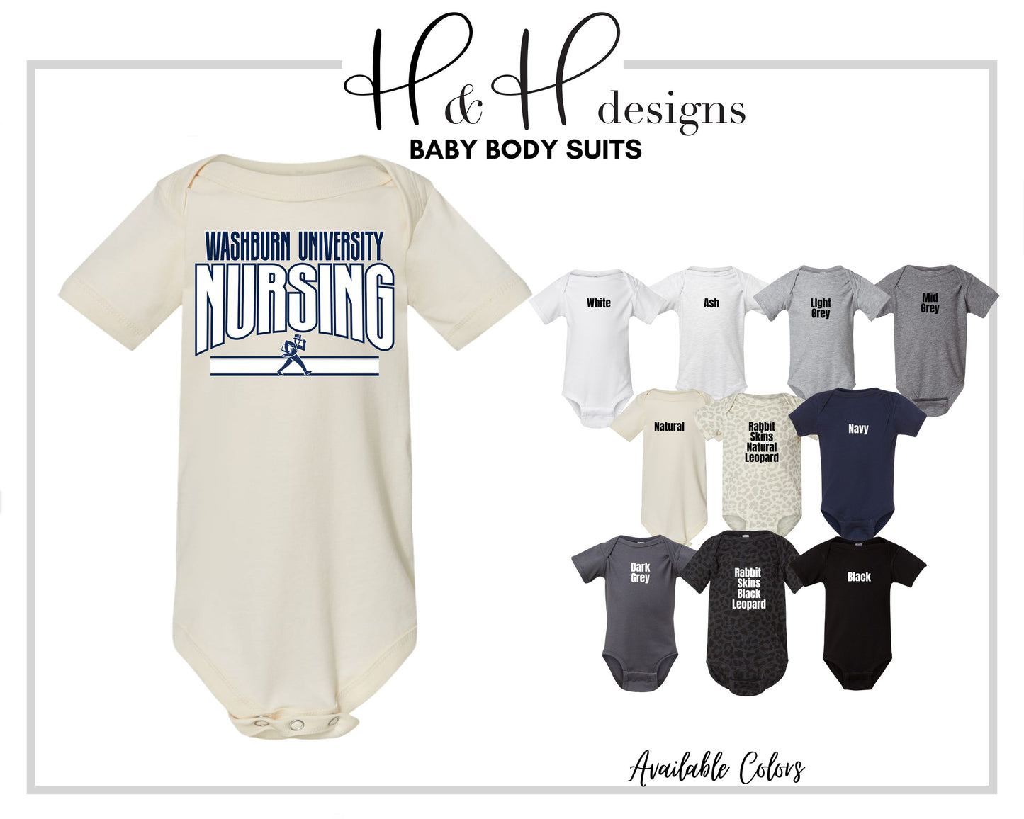 Washburn University Nursing Warp ~ Licensed Apparel ~ HHWU232