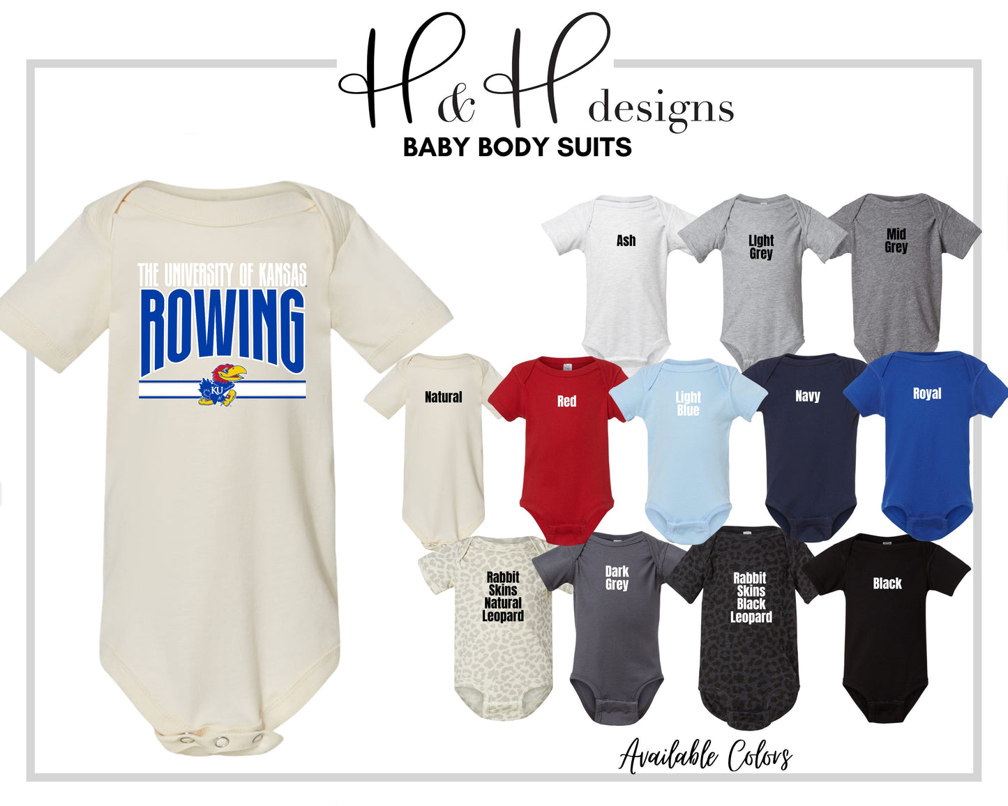 The University of Kansas Rowing Warp ~ Licensed Apparel ~ HHKU185