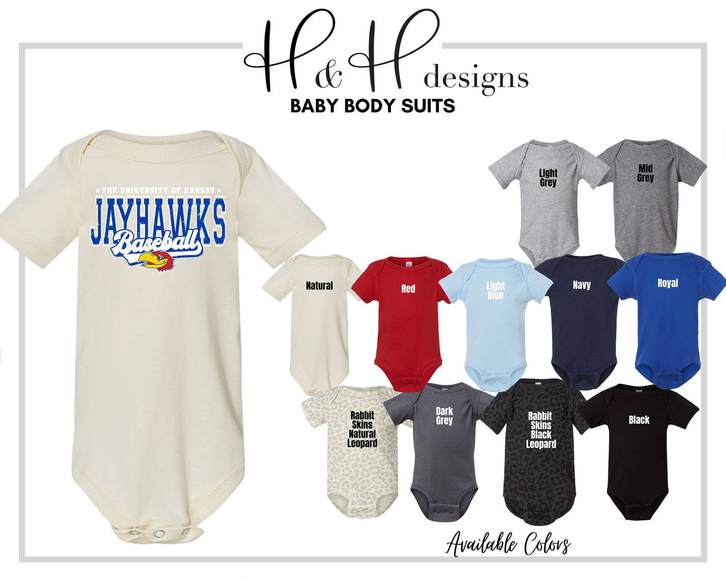 The University of Kansas Jayhawks Baseball Distressed Retro Script  ~ Licensed Apparel ~ HHKU180