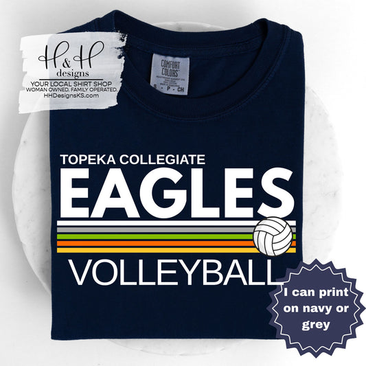 Topeka Collegiate Volleyball Lined ~ HH956
