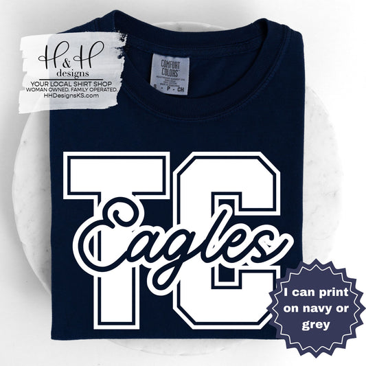 TC Eagles White Varsity Block ~ HH959