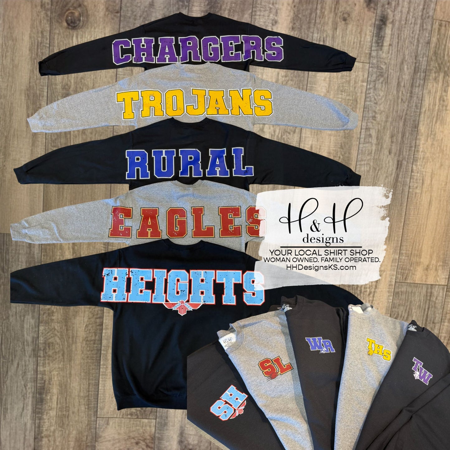 CUSTOM Varsity Crew ~ Pick Your School