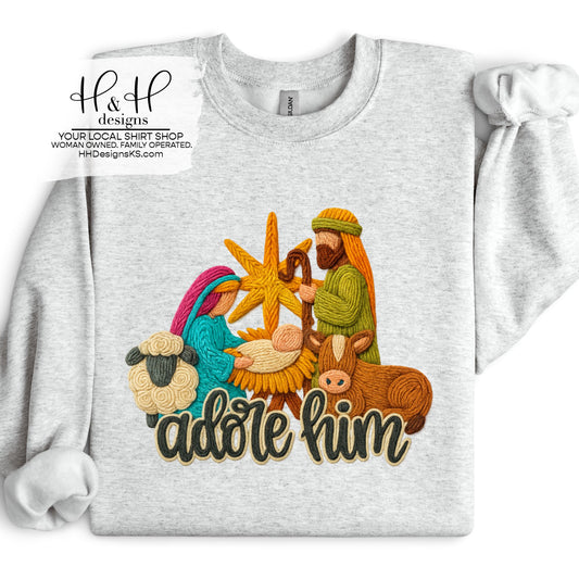 Adore Him Faux Crochet