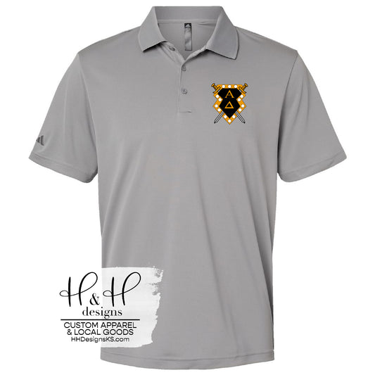 Alpha Delta Badge - Adidas Polo