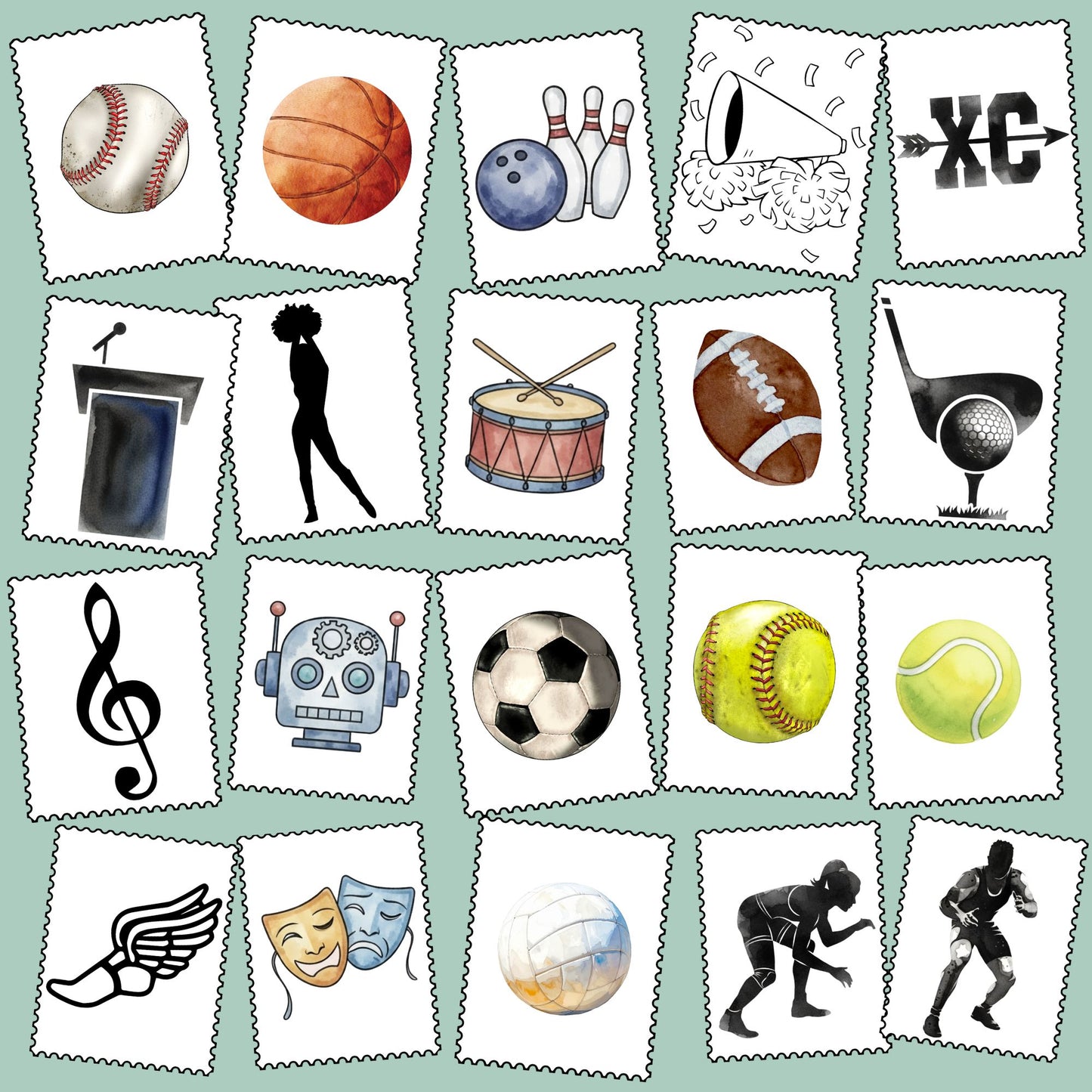 Washburn Rural Stamps and Bows ~ Customize with Sport ~ HH101