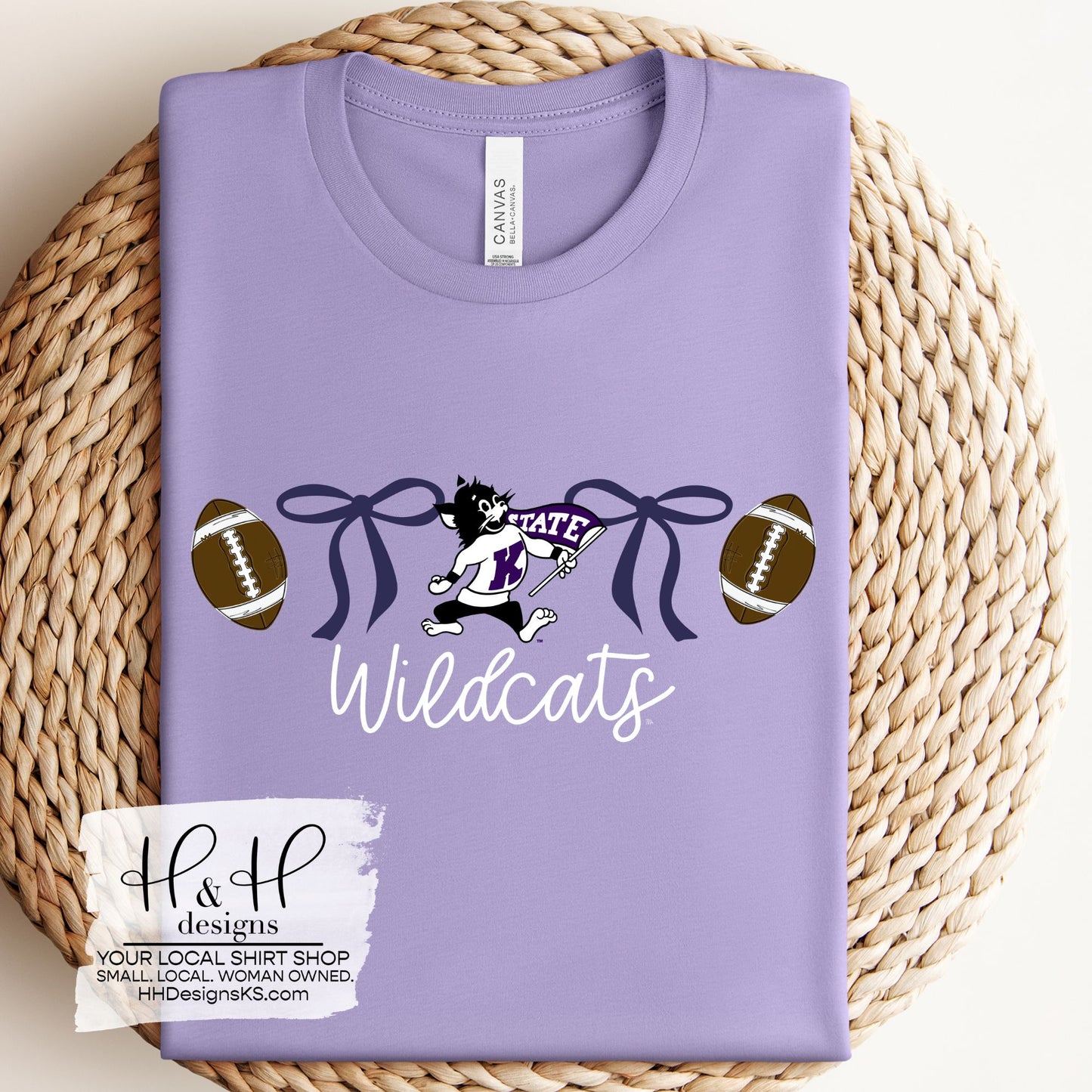 Wildcats Football Coquette Bows  ~ Licensed Apparel ~ HHKSU179