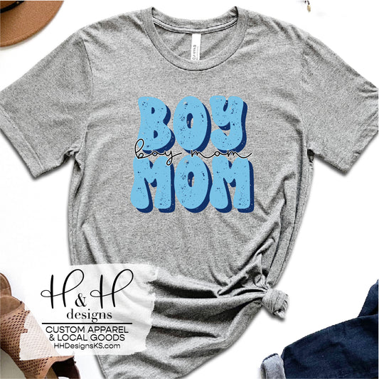 Boy Mom Bubble Letters