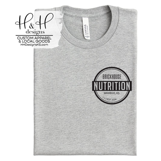 Brickhouse Nutrition ~ Black, Left Chest Option