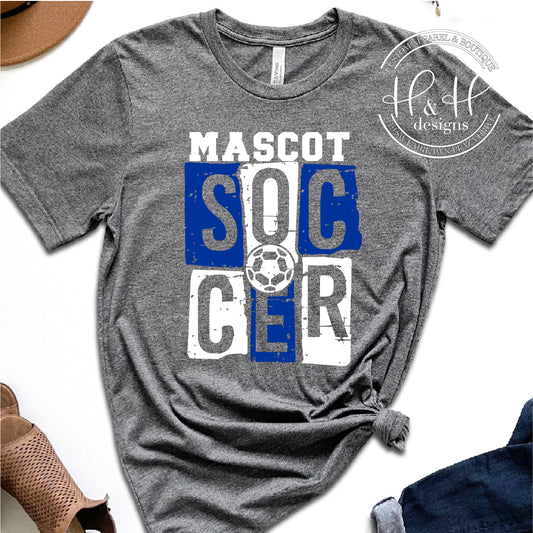 CUSTOM Soccer Distressed Blocks