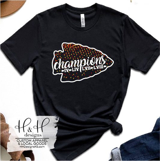 Champions Confetti Arrowhead~ Kansas City Football