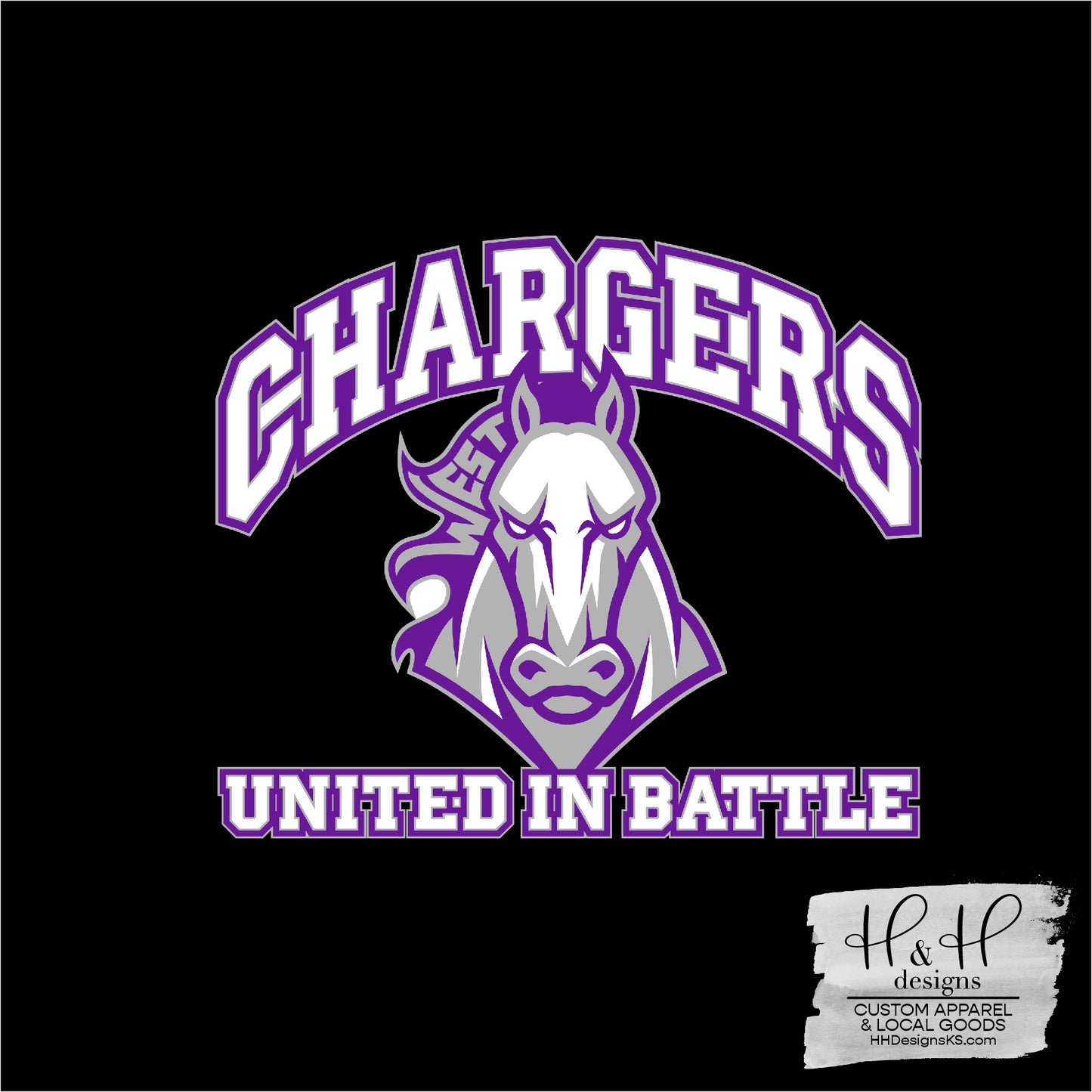 Chargers United in Battle -Topeka West OFFICIAL Spirit Wear - JROTC