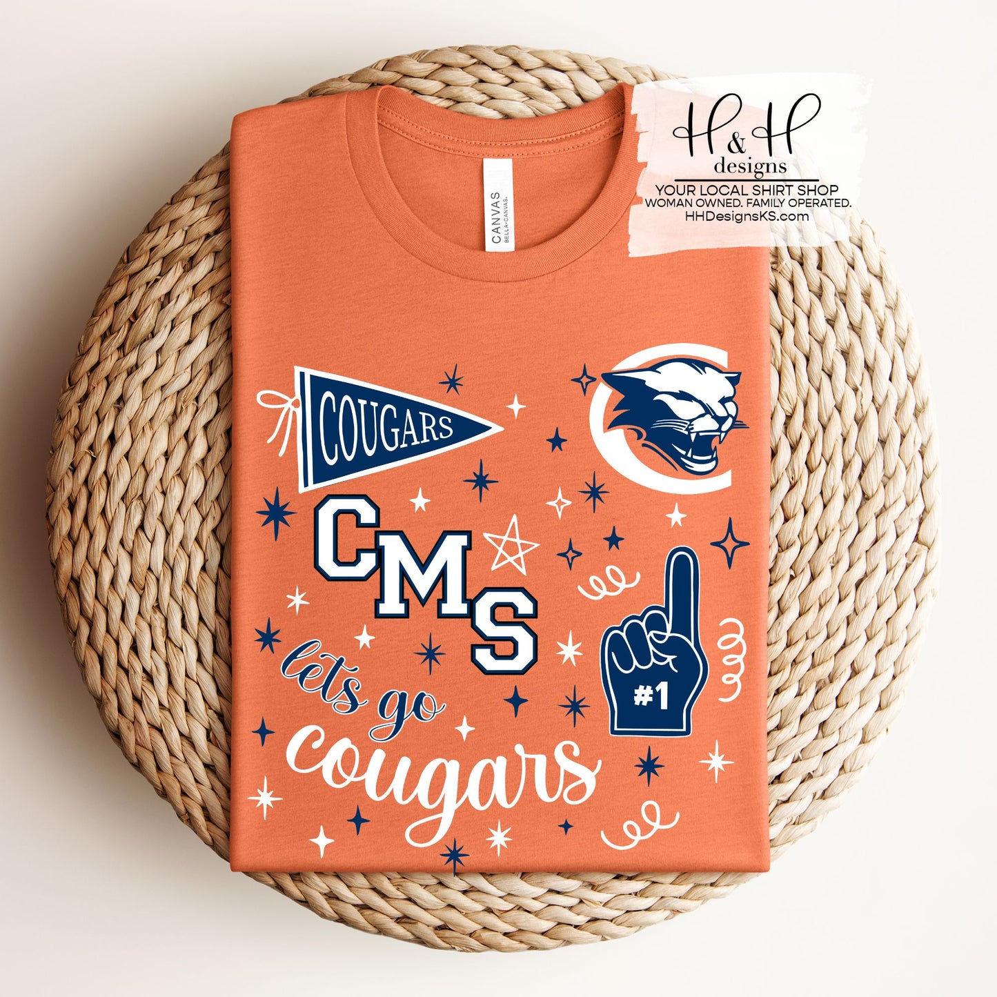 Chase Middle School Game Day Spirit ~ Customize for your sport or club! ~ HH708