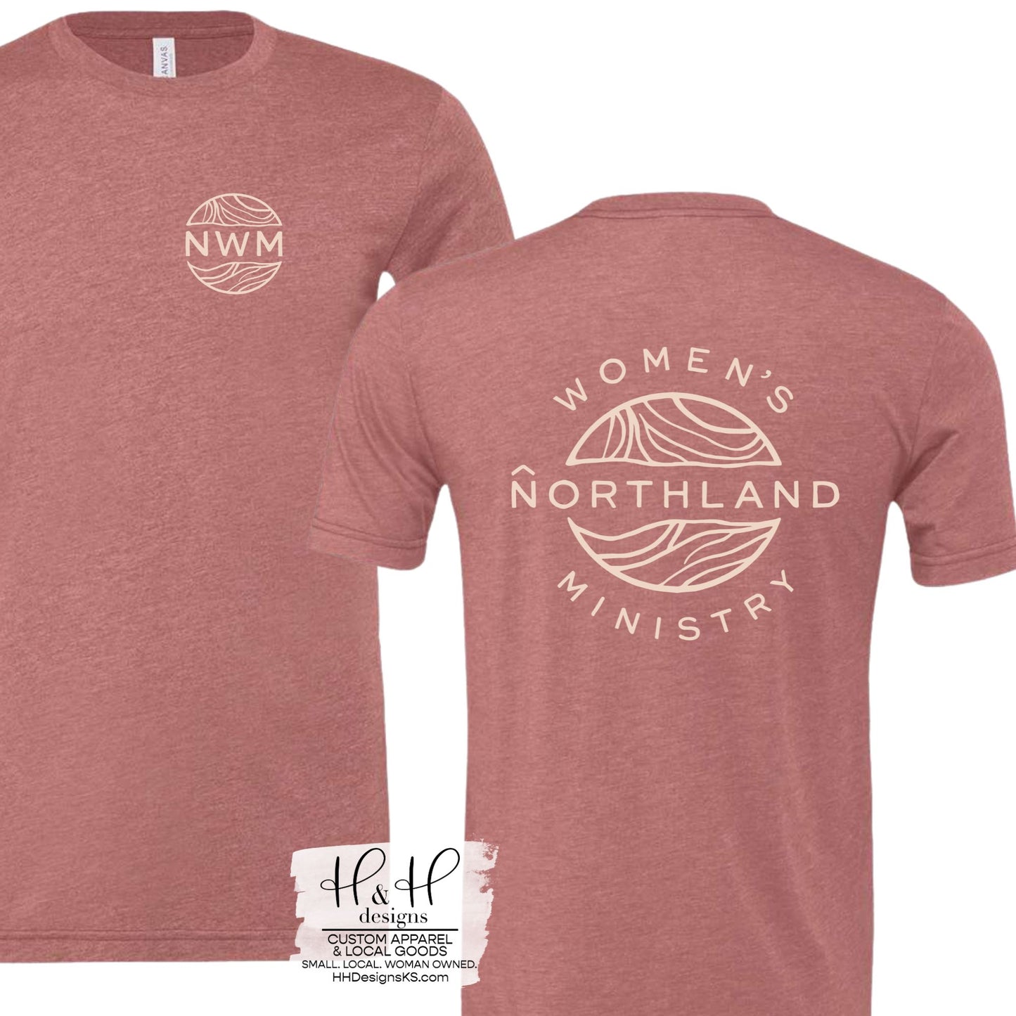 Design 1 on Mauve ~ Northland Women's Ministry