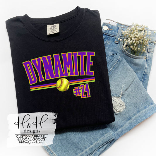 Dynamite Block with custom number option ~ Dynamite Softball