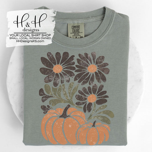 Fall Tone Pumpkin Floral