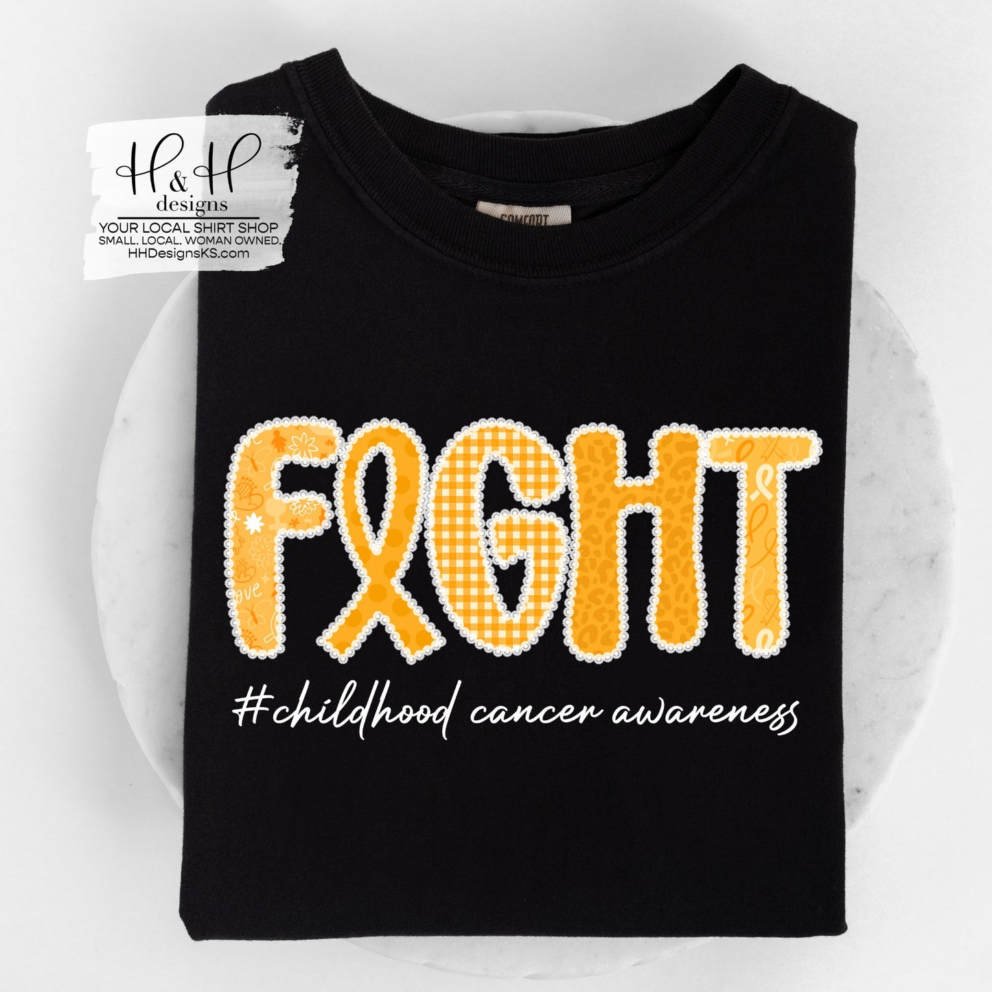 Fight Faux Pearl ~ Childhood Cancer Awareness