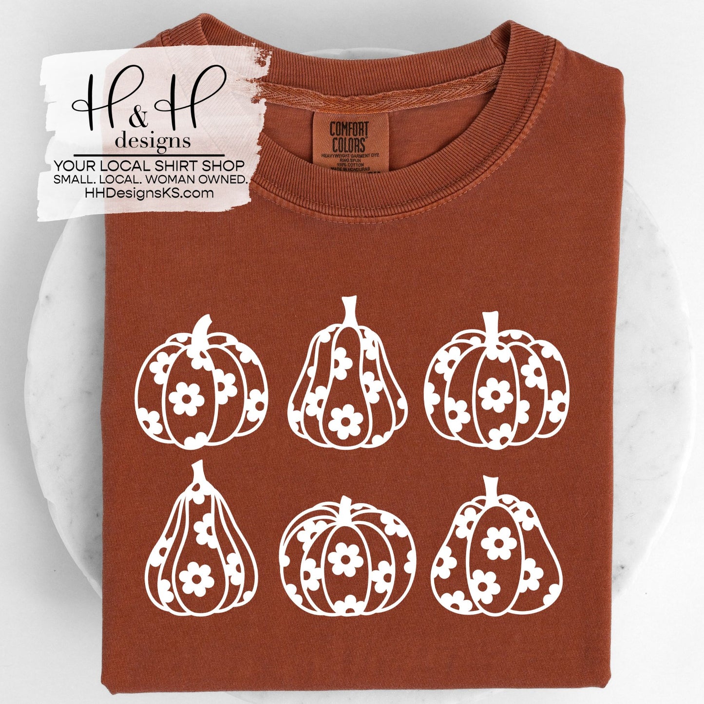 White Floral Pumpkins