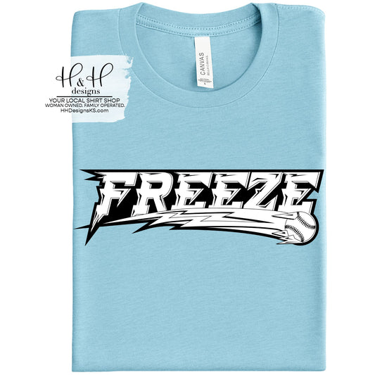 Freeze Softball - Black and White