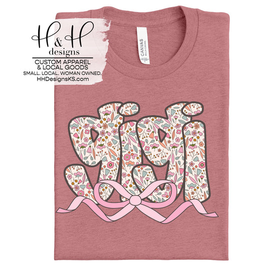 Gigi Floral Doodle Bow