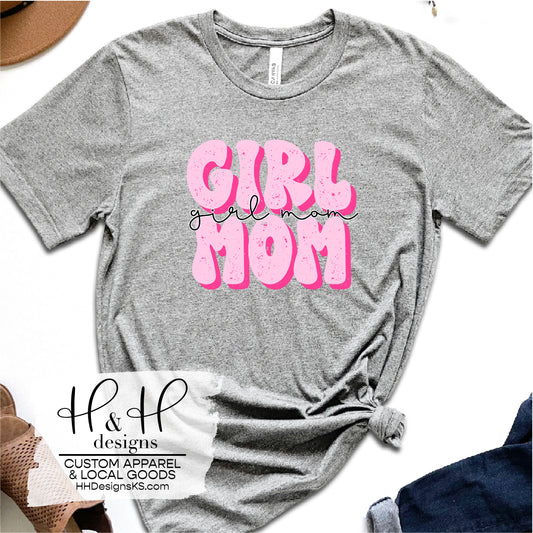Girl Mom Bubble Letters