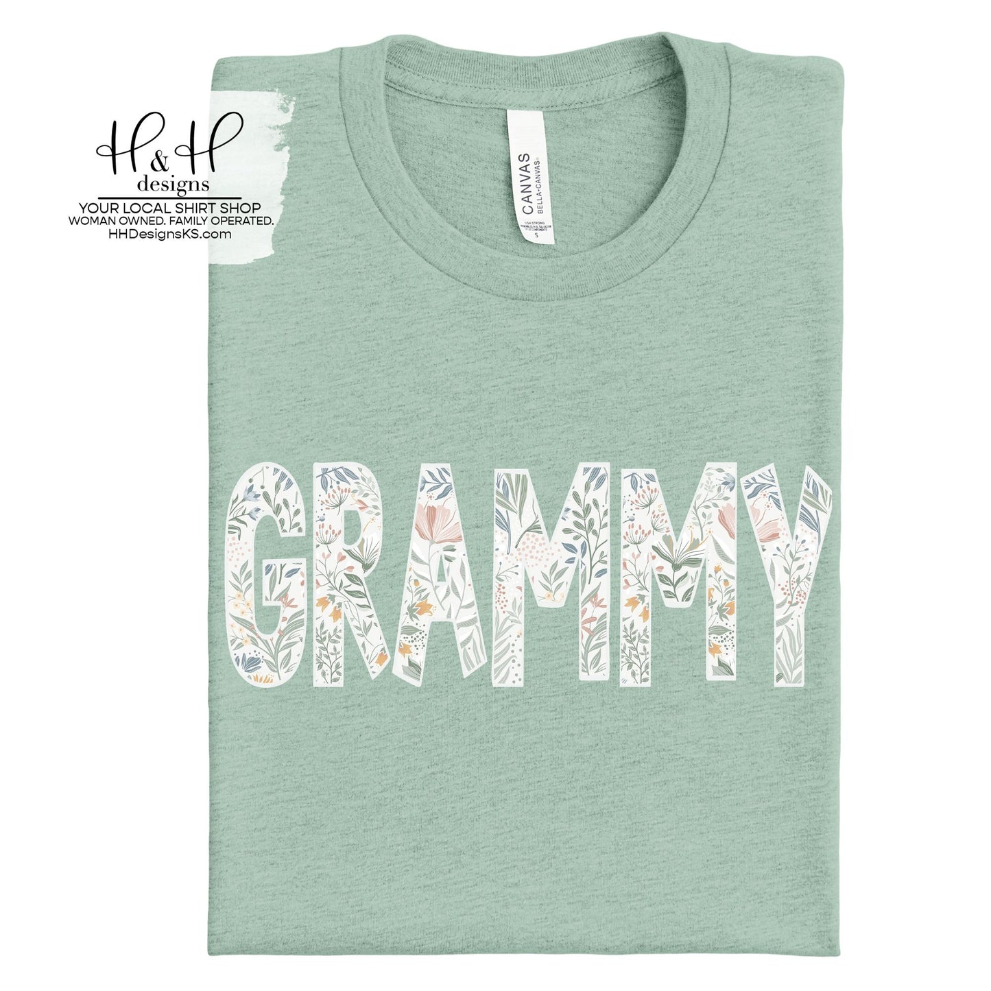 Grammy Block Floral ~ HH211