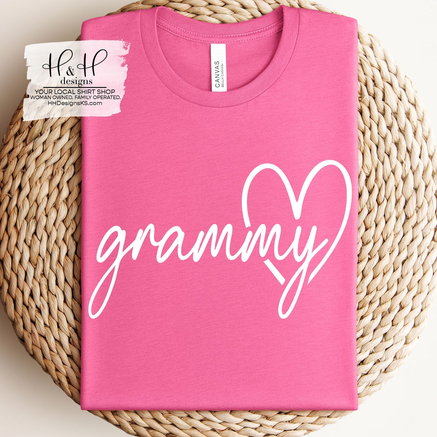 Grammy Hallow Script Heart ~ HH 198