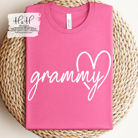 Grammy Hallow Script Heart ~ HH 198