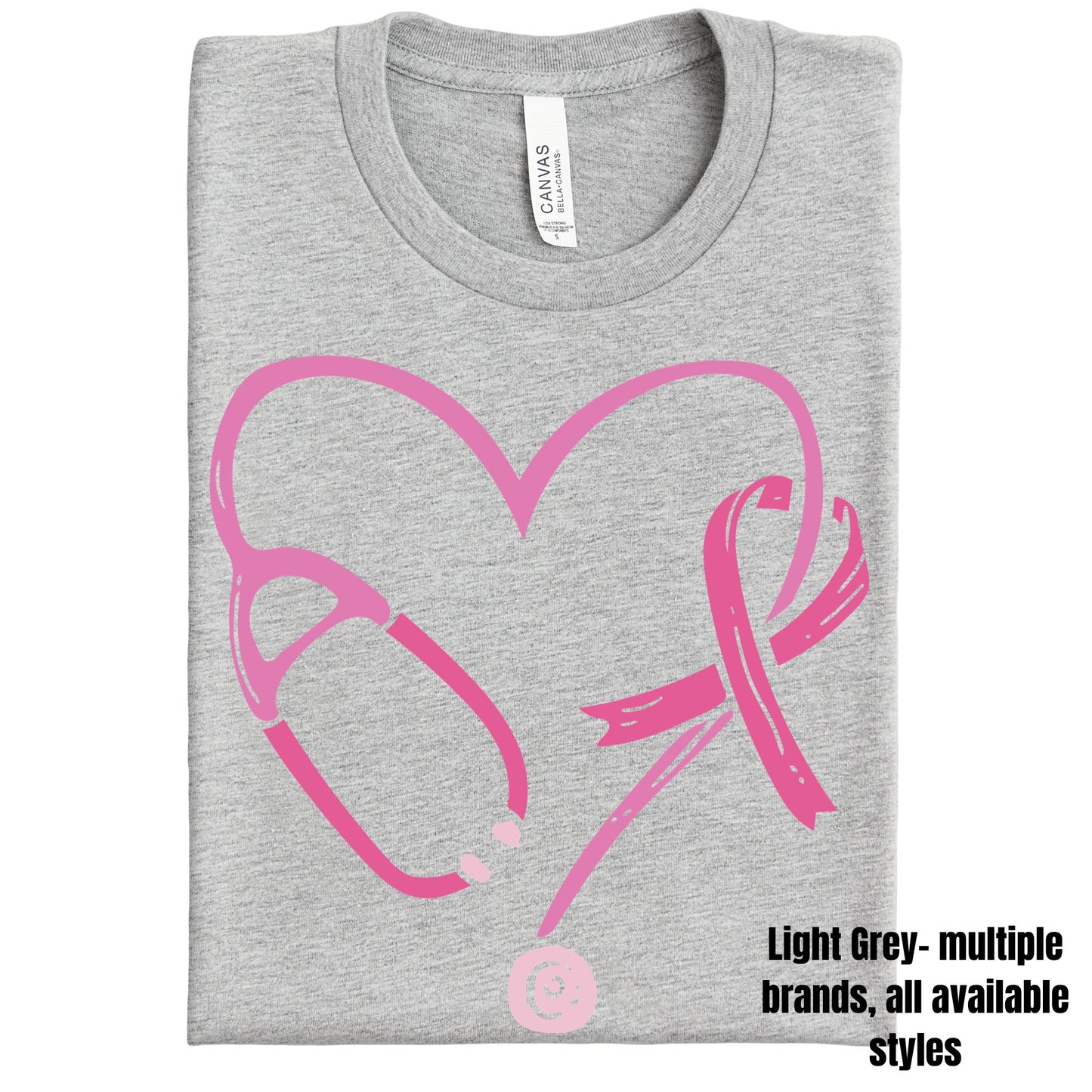 Healthcare Heart - UKHS Race Against Breast Cancer ~ Light Grey Garments ~ HH781 ~ UKHS St. Francis Campus RABC Fundraiser