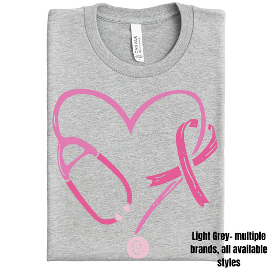 Healthcare Heart - UKHS Race Against Breast Cancer ~ Light Grey Garments ~ HH781 ~ UKHS St. Francis Campus RABC Fundraiser