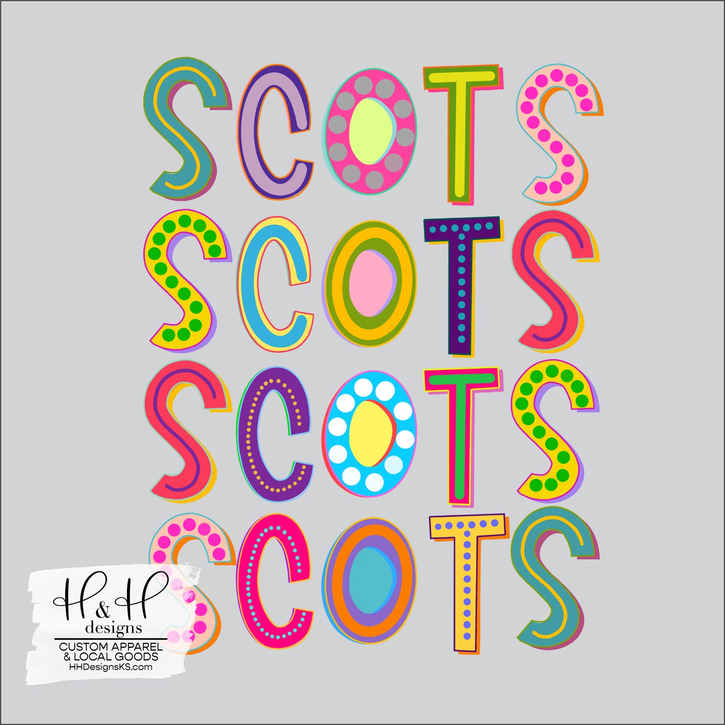 Scots Rainbow Marquee - Highland Park Booster Club Fundraiser - DELIVERY OPTION