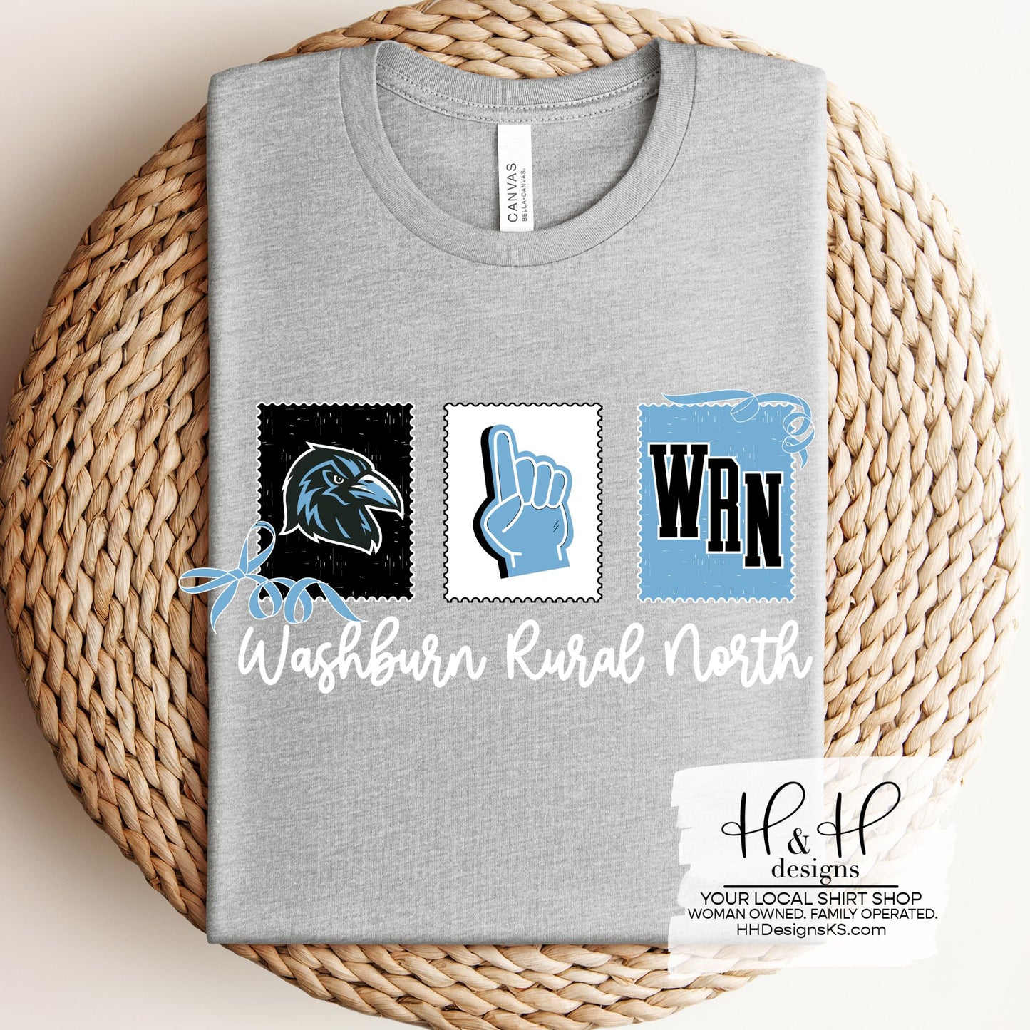 Washburn Rural NORTH Stamps and Bows ~ Customize with Sport ~ HH109