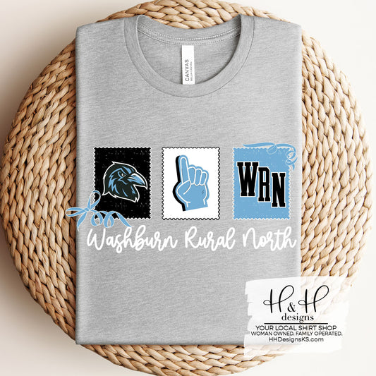 Washburn Rural NORTH Stamps and Bows ~ Customize with Sport ~ HH109