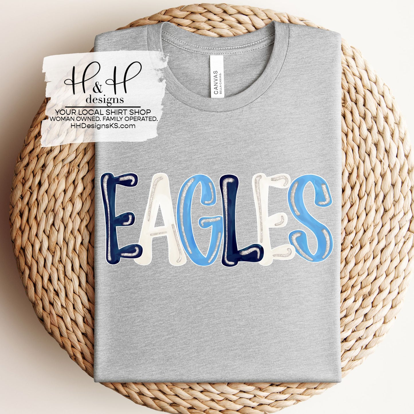 Eagles Glitter Bubble Letters ~ HH 2034 ~ Indian Hills Fundraiser 2026