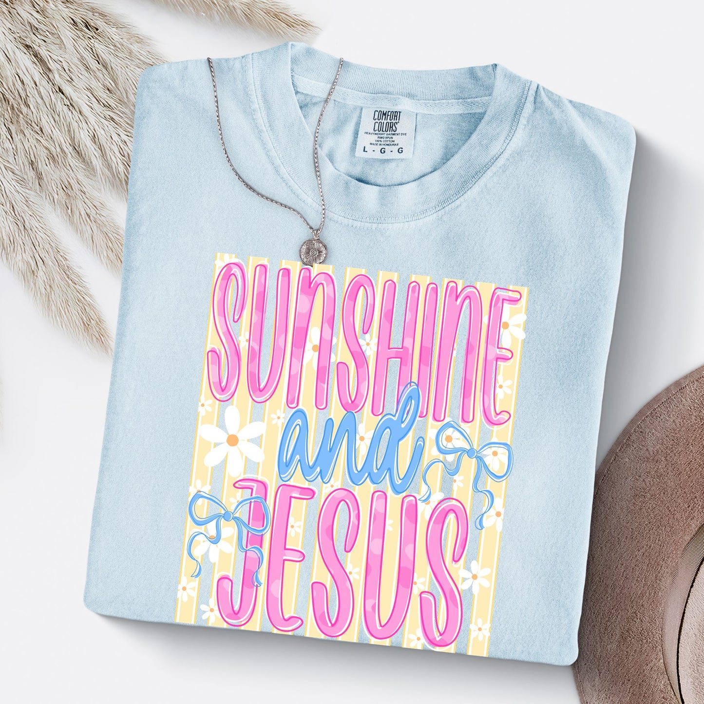 Sunshine and Jesus Pastel Stripes ~ HH2059
