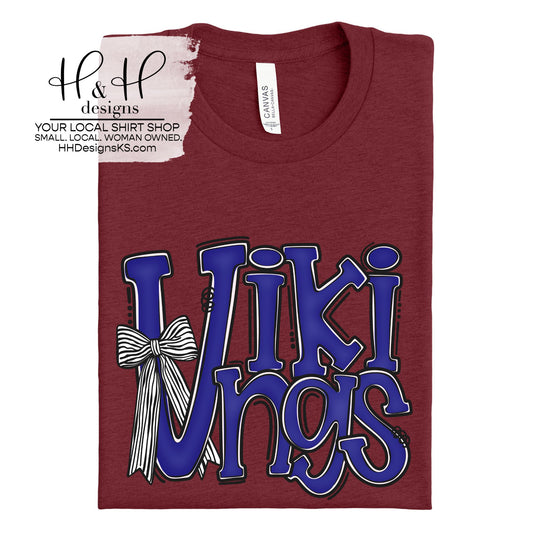 Vikings Doodle Block with Bow ~ Seaman Middle School PTO Fundraiser ~ HH2086