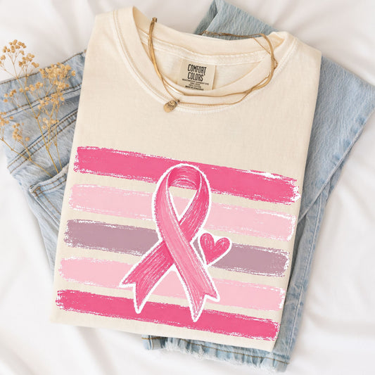 Breast Cancer Ribbon Watercolor ~ Making Strides Topeka Fundraiser ~ HH2113