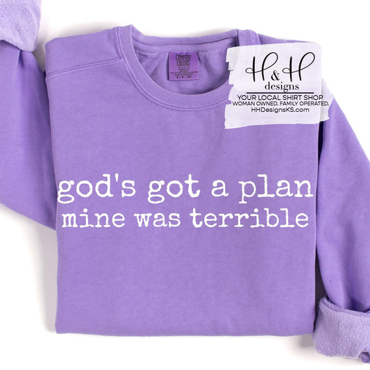 god's got a plan. mine was terrible ~ HH2147