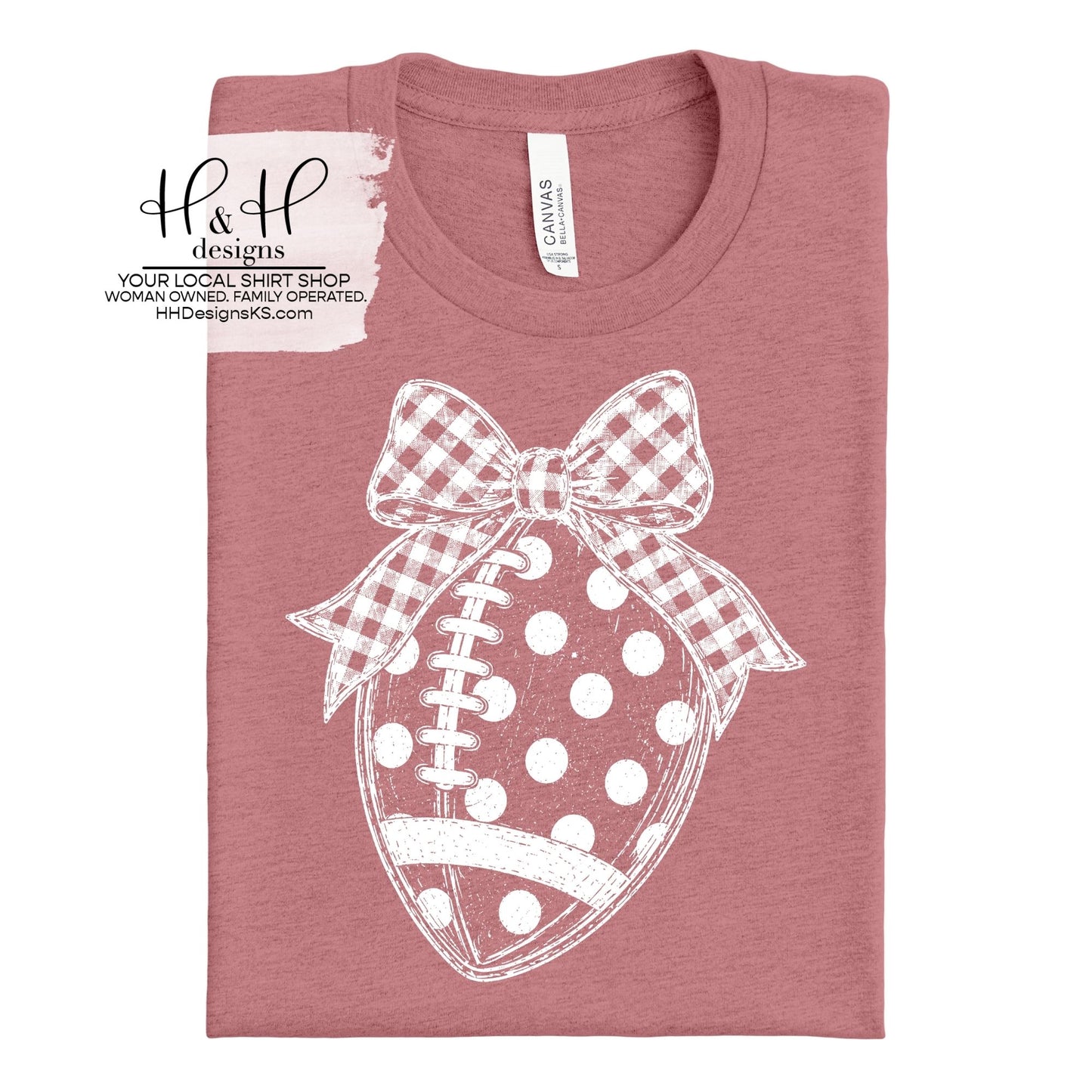 Polka Dot and Plaid Football ~ HH2148