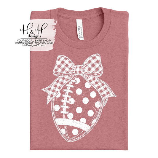 Polka Dot and Plaid Football ~ HH2148