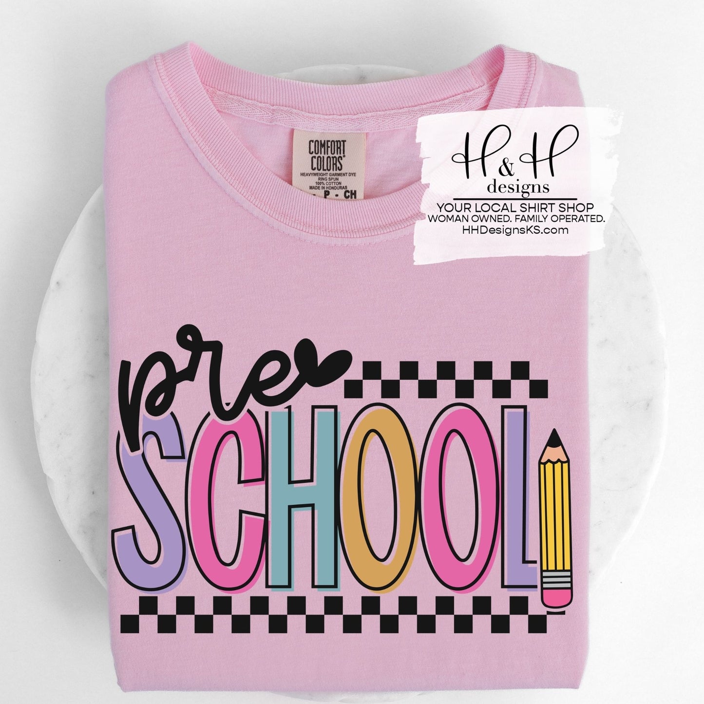 Pastel Preschool Retro Check ~ HH2158