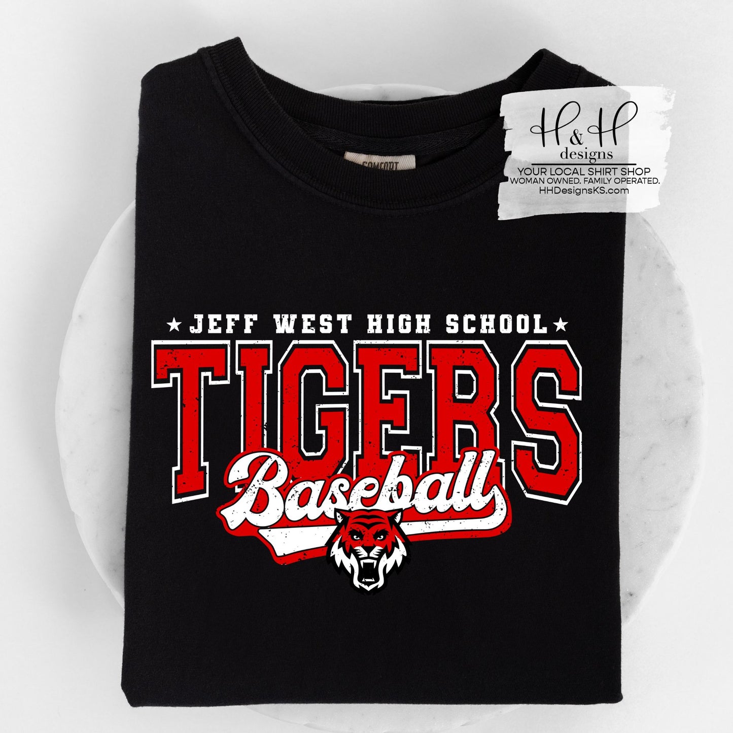 Jeff West Tigers Baseball Distressed Retro Script ~ HH282